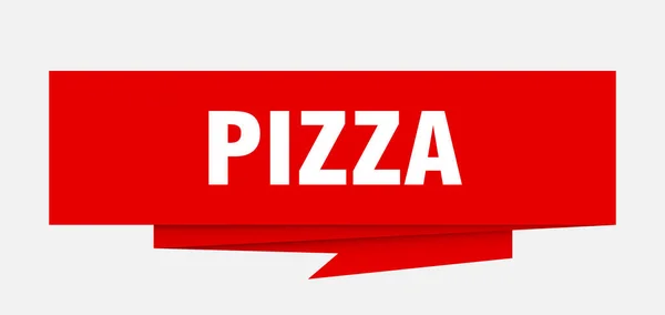Cartello Della Pizza Pizza Carta Origami Discorso Bolla Pizze Banner — Vettoriale Stock