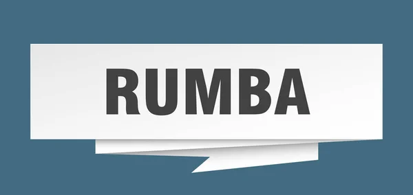 Rumba Sign Rumba Paper Origami Speech Bubble Rumba Tag Rumba — Stock Vector