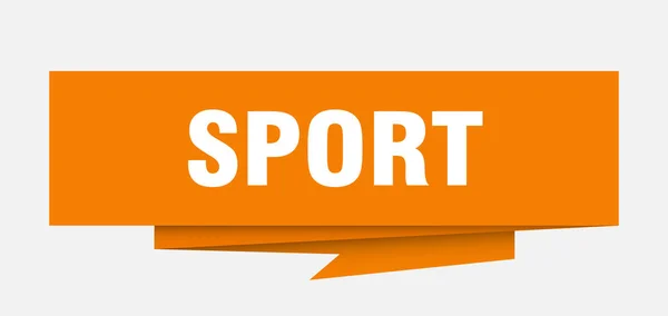 Sport Teken Sport Papieren Origami Tekstballon Sport Tag Sport Banner — Stockvector