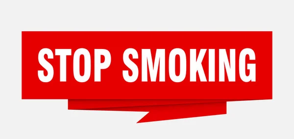 Stoppen Met Roken Teken Stoppen Met Roken Papieren Origami Tekstballon — Stockvector
