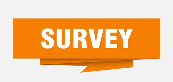 Survey Sign Survey Paper Origami Speech Bubble Survey Tag Survey — Stock Vector