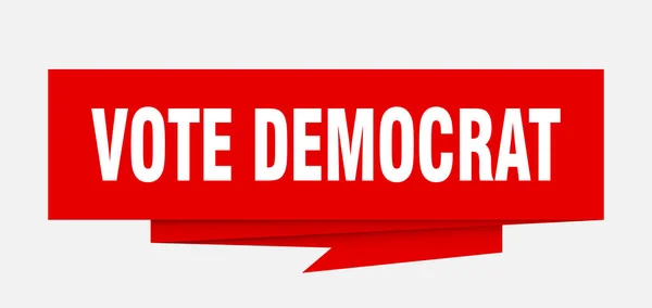 Voto Segno Democratico Votare Carta Democratica Origami Discorso Bolla Votare — Vettoriale Stock