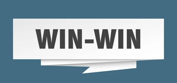 Win Win Jel Win Win Papír Origami Beszéd Buborék Win — Stock Vector