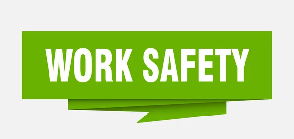 Arbeitssicherheitszeichen Arbeitsschutzpapier Origami Sprechblase Arbeitssicherheitskennzeichen Banner Zur Arbeitssicherheit — Stockvektor