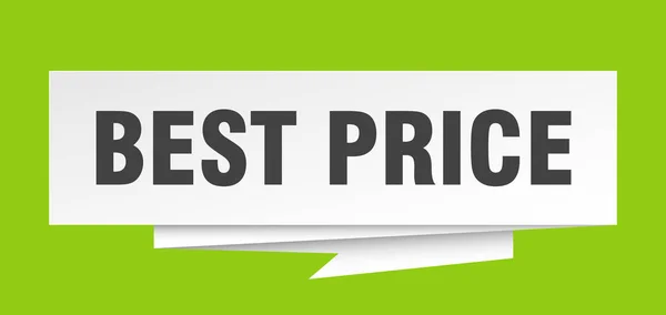 Bestes Preisschild Besten Preis Papier Origami Sprechblase Bestes Preisschild Banner — Stockvektor