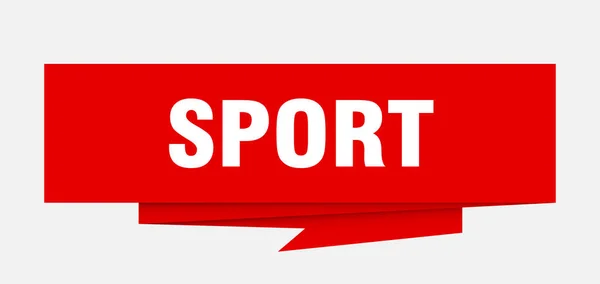 Sport Teken Sport Papieren Origami Tekstballon Sport Tag Sport Banner — Stockvector