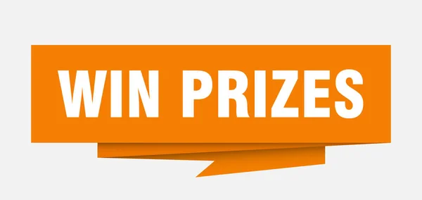 Για Κερδίσετε Βραβεία Σημάδι Κερδίσουν Βραβεία Χαρτί Origami Συννεφάκι Ομιλίας — Διανυσματικό Αρχείο
