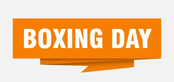 boxing day sign. boxing day paper origami speech bubble. boxing day tag. boxing day banner