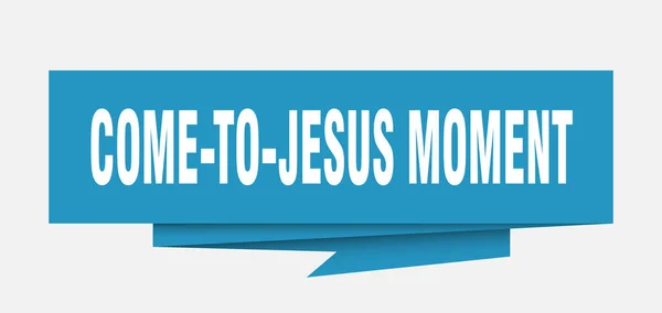 Ven Jesús Signo Momento Llegado Jesus Momento Papel Origami Discurso — Vector de stock