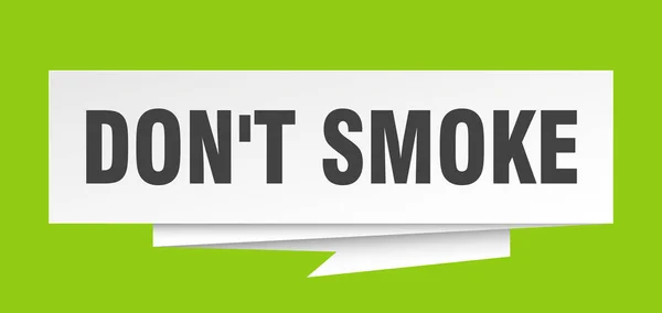 Non Fumare Cartello Non Fumare Carta Origami Discorso Bolla Non — Vettoriale Stock