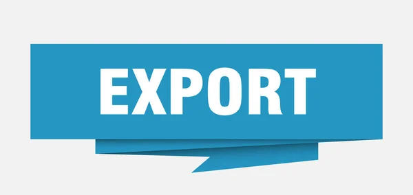 Экспортный Знак Экспорт Бумажных Оригами Речи Пузырь Экспортная Бирка Экспортный — стоковый вектор