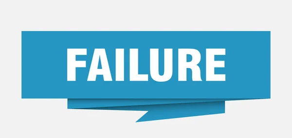 Αποτυχία Εισόδου Αποτυχία Χαρτί Origami Συννεφάκι Ομιλίας Αποτυχία Ετικέτα Αποτυχία — Διανυσματικό Αρχείο