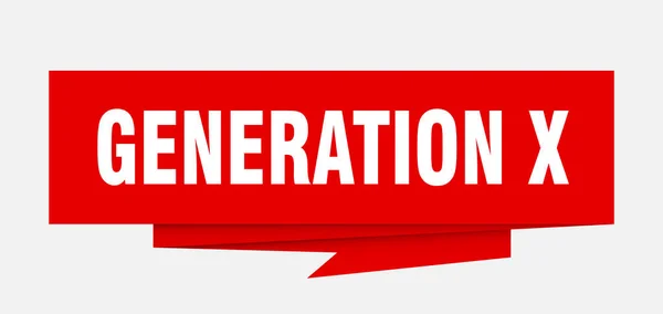 Знак Поколения Поколение Бумажный Пузырь Речи Поколение Тег Поколение Баннер — стоковый вектор