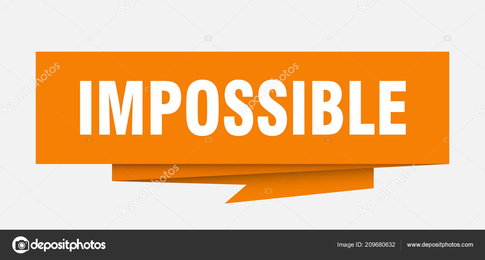 impossible sign impossible paper origami speech bubble impossible