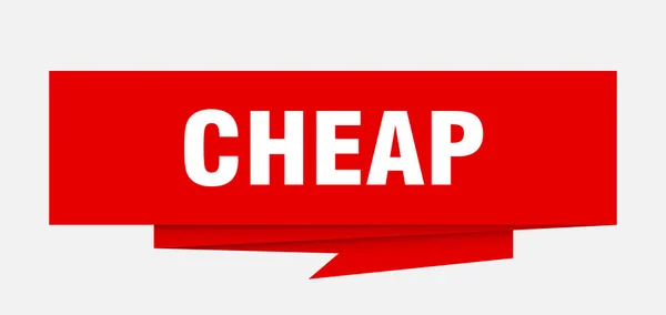 Cheap Sign Cheap Paper Origami Speech Bubble Cheap Tag Cheap — Stock Vector
