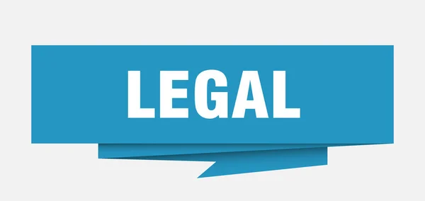 Rechtsschild Legal Paper Origami Sprechblase Juristisches Schlagwort Rechtliches Banner — Stockvektor