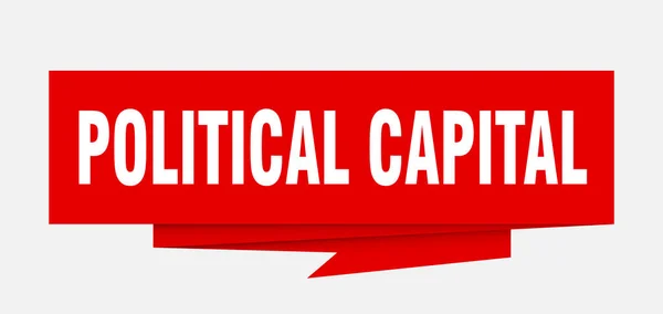 Politického Kapitálu Znamení Politického Kapitálu Papíru Origami Bublinu Politického Kapitálu — Stockový vektor