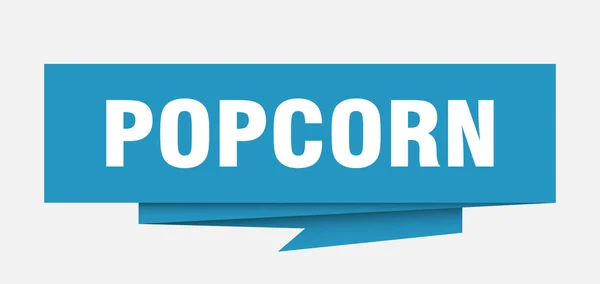 Cartello Dei Popcorn Bolla Discorso Origami Carta Popcorn Tag Popcorn — Vettoriale Stock