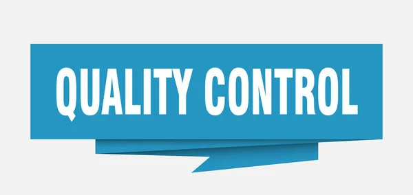 品質管理記号です 品質管理紙折り紙吹き出し 品質コントロールのタグ 品質管理のバナー — ストックベクタ