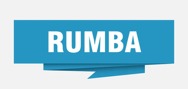 Rumba Sign Rumba Paper Origami Speech Bubble Rumba Tag Rumba — Stock Vector