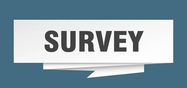 Survey Sign Survey Paper Origami Speech Bubble Survey Tag Survey — Stock Vector