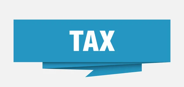Daňové Znamení Daňové Papíru Origami Bublinu Značka Daňovým Daňové Nápis — Stockový vektor