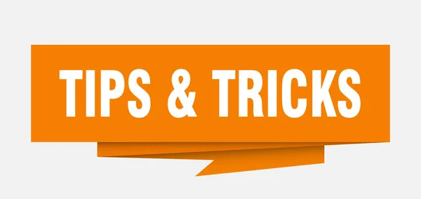 Tips Tricks Tecken Tips Tricks Papper Origami Pratbubbla Tips Tricks — Stock vektor