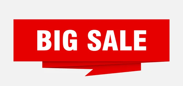 Большой Знак Продажи Большой Бумажный Пузырь Речи Оригами Большая Распродажа — стоковый вектор