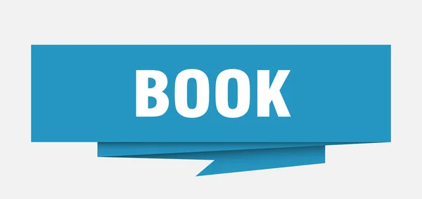 Book Sign Book Paper Origami Speech Bubble Book Tag Book — Stock Vector