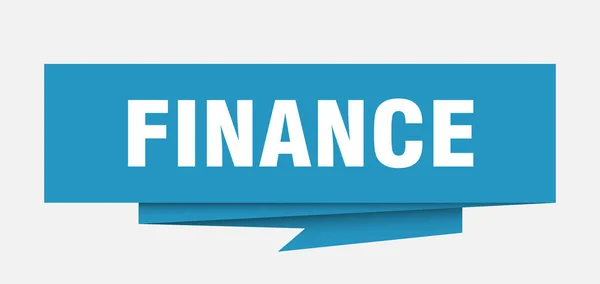 Finance Sign Finance Paper Origami Speech Bubble Finance Tag Finance — Stock Vector