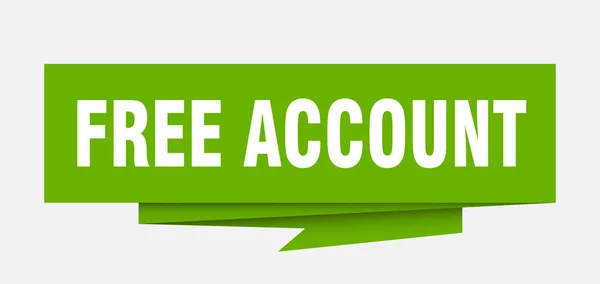 Бесплатный Знак Учетной Записи Бесплатная Бумага Пузырь Речи Free Account — стоковый вектор