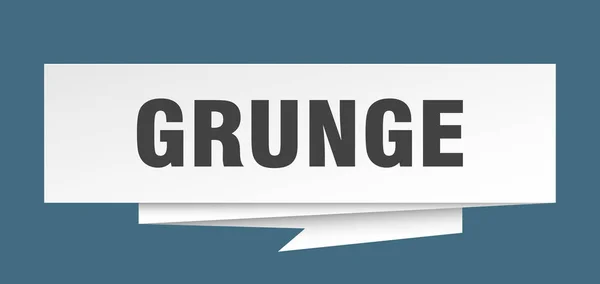 Sinal Grunge Bolha Discurso Origami Papel Grunge Etiqueta Grunge Banner — Vetor de Stock