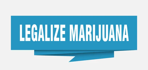 Marihuana Legalisieren Legalisieren Marihuana Papier Origami Sprechblase Marihuana Legalisieren Banner — Stockvektor