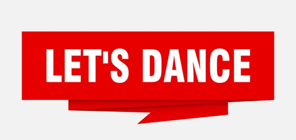 Dansons Dansons Papier Origami Bulle Discours Dansons Tag Dansons Bannière — Image vectorielle