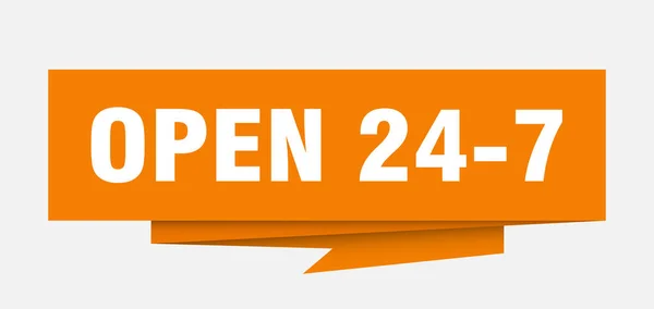 Open Teken Open Papieren Origami Tekstballon Open Tag Open Banner — Stockvector