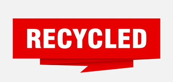 Recycling Zeichen Origami Sprechblase Aus Recyceltem Papier Recycling Tag Recyceltes — Stockvektor