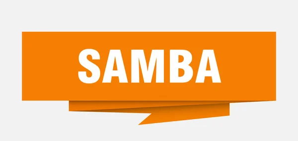Signo Samba Papel Samba Origami Discurso Burbuja Etiqueta Samba Banner — Archivo Imágenes Vectoriales