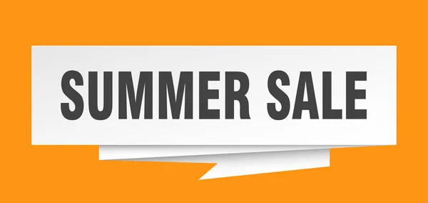 夏季销售标志 夏季销售纸折纸语音泡沫 夏季销售标签 夏季销售横幅 — 图库矢量图片