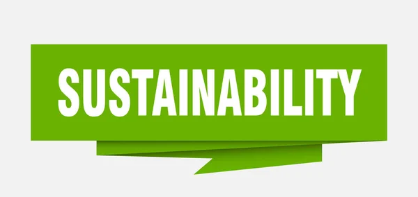 持続可能性のサイン 持続性紙折り紙吹き出し 持続可能性のタグ 持続可能性のバナー — ストックベクタ