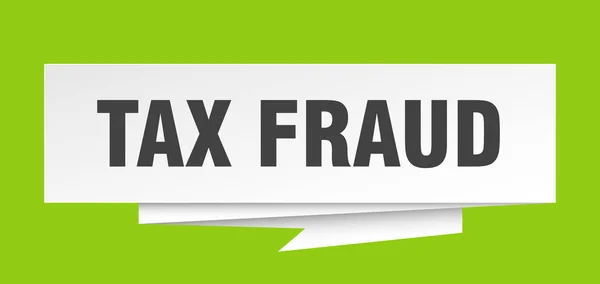 Fiscale Fraude Teken Fiscale Fraude Papieren Origami Tekstballon Fiscale Fraude — Stockvector