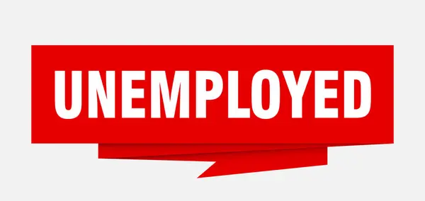Arbeitslos Arbeitslose Papier Origami Sprechblase Arbeitslose Banner Für Arbeitslose — Stockvektor