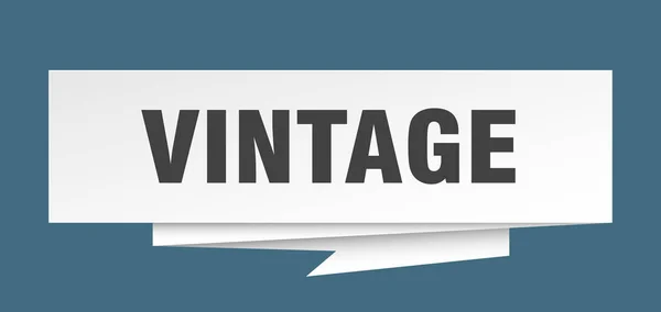 Signo Vintage Papel Vintage Origami Discurso Burbuja Etiqueta Vintage Banner — Vector de stock
