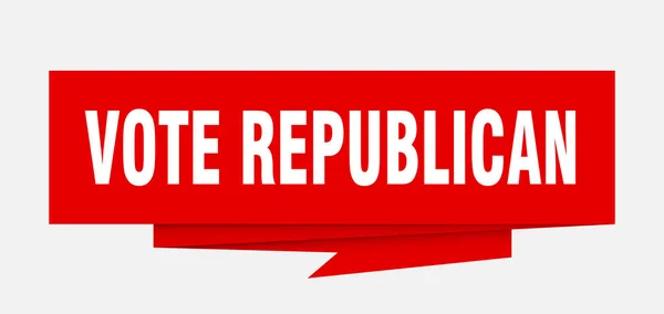 Vote Republican Sign Vote Republican Paper Origami Speech Bubble Vote — Stock Vector