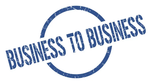 Timbro Rotondo Blu Business Business — Vettoriale Stock