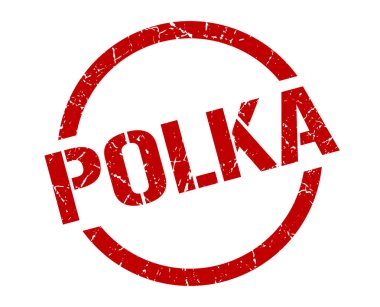 Polka kırmızı yuvarlak damga