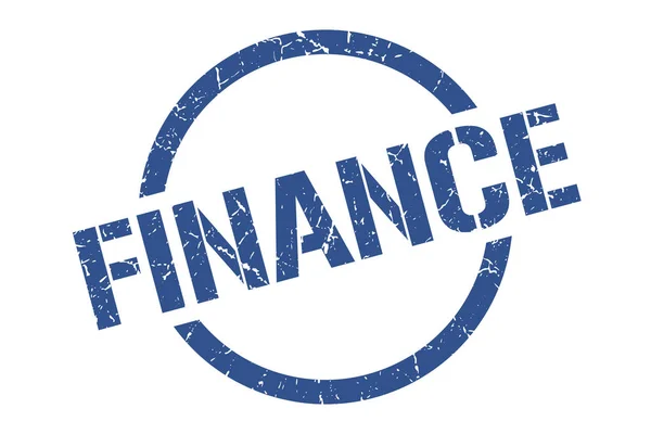 Finance Bleu Rond Timbre — Image vectorielle