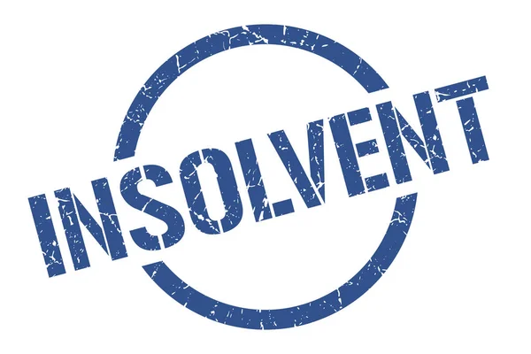 Insolvent Blue Stamp — Stock Vector