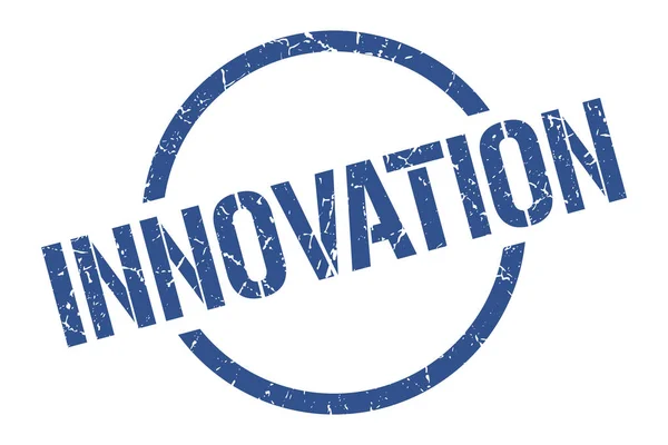 Innovation Timbre Rond Bleu — Image vectorielle