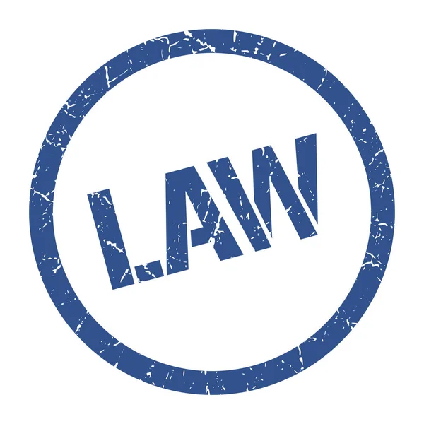 Gesetz Blaue Runde Marke — Stockvektor