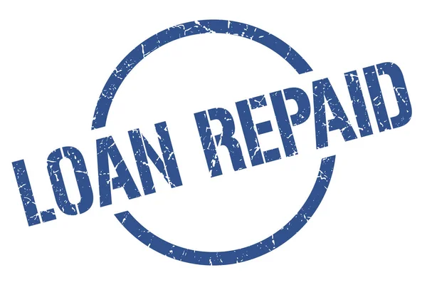 Loan Repaid Blue Stamp — Stock Vector